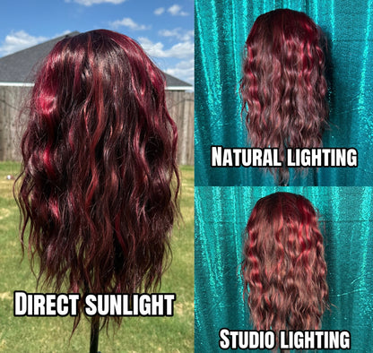 Maddie Cherry Bomb | 13x4 Lace Front | Free Part | 130% density | 26 inches | Standard