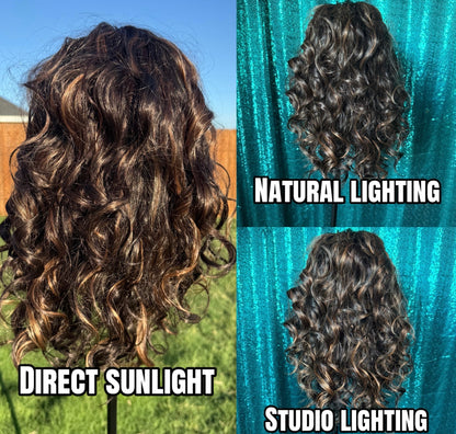 Aubrielle Pecan Truffle | 13×4 Free Part | LaceFront | 22 Inches | 140% Density | Synthetic Futura Fiber | Large