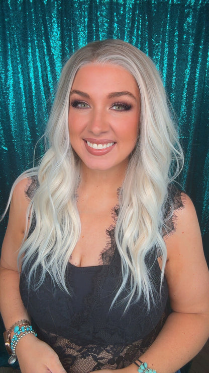 Hannah Cream Blonde — 25” | 13×4  Free Part | Lace Front |130% Density | Large