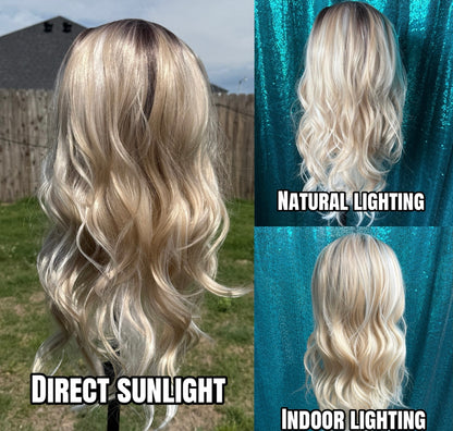 Lexie Frosted Blonde | 13x4 | Free Part | 26”| 130% density | Standard only