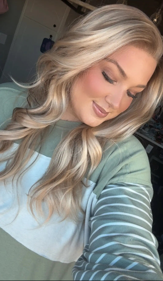 Goldilocks by Infinte Tresses Futura Fiber blonde wig with highlights