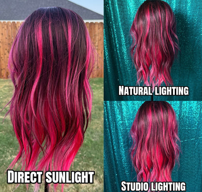 Karma Raspberry Riot | 26 inches | 13 x 4 lace Front | Free Part | 130 density | Standard