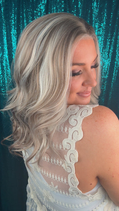 Brighton chiffon Blonde Color Blend | 13x4 Synthetic lace | Free Part | Standard | 18 inches