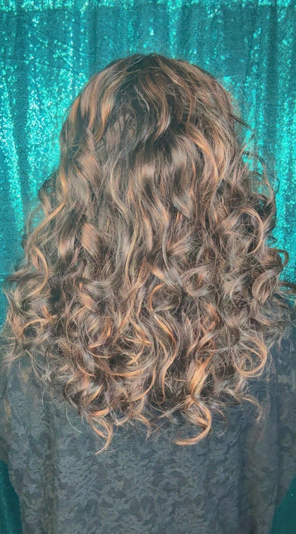 Aubrielle Pecan Truffle | 13×4 Free Part | LaceFront | 22 Inches | 140% Density | Synthetic Futura Fiber | Large