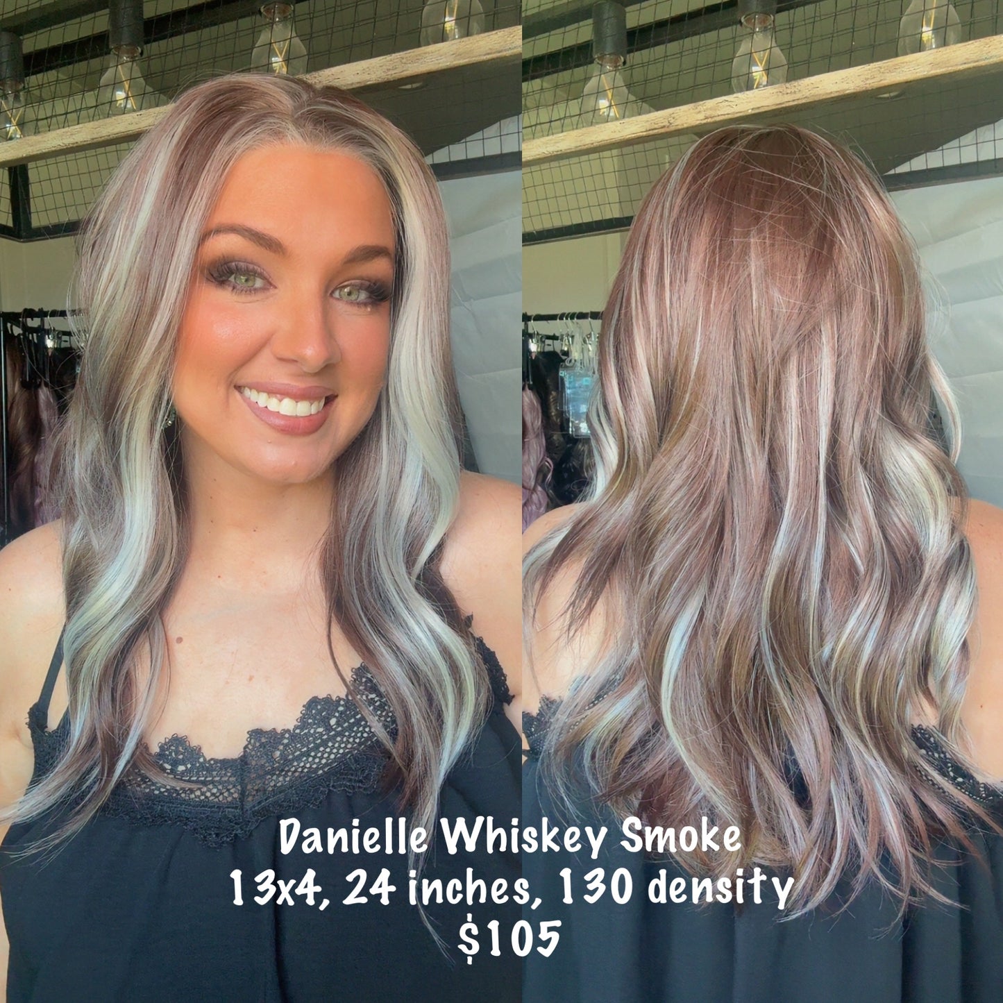 Danielle Whiskey Smoke| 13 x 4 lace Front | Free Part | 24 inches | Standard