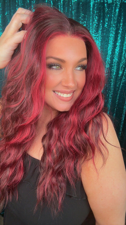 Maddie Cherry Bomb | 13x4 Lace Front | Free Part | 130% density | 26 inches | Standard
