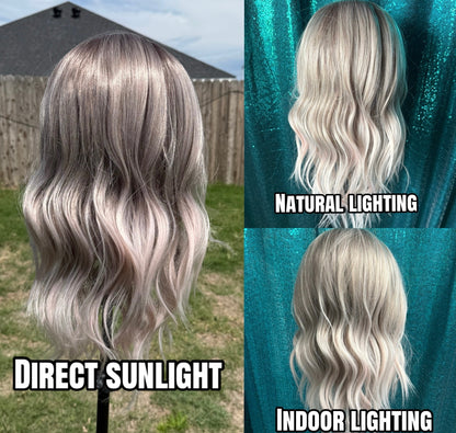 Eloise Petal Frost | 13x4 Free Part | 26 in | 130% density | Standard