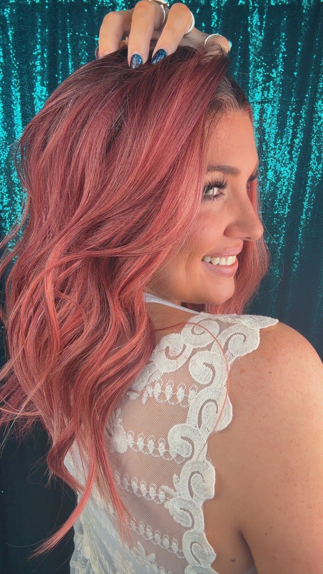 Rebel Rustic Rose Tinsel | 13x4 Free Part lace | 18 inches | 130 inches | Standard