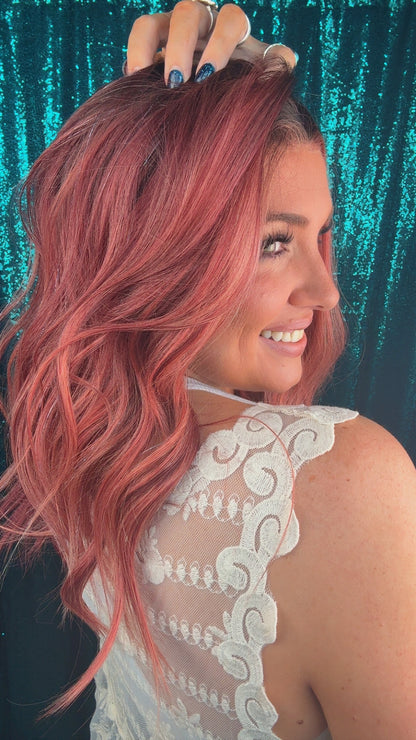 Rebel Rustic Rose Tinsel | 13x4 Free Part lace | 18 inches | 130 inches | Standard