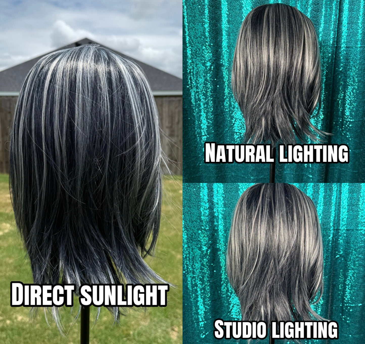 Raven Silver Storm
13x4| Free Part Lace Front |125% Density| 18 inches| Petite