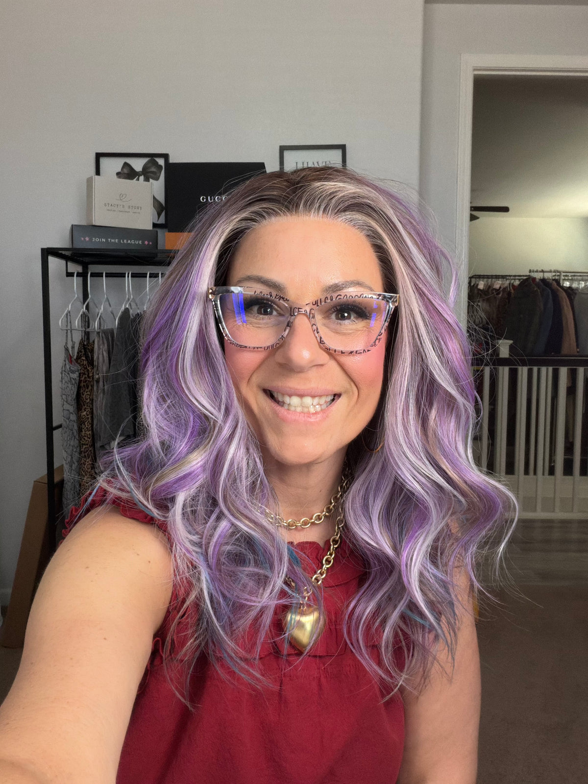Lottie Lavender Bluebell 13x 4 Lace Front  |Free Part | 130 density | Petite