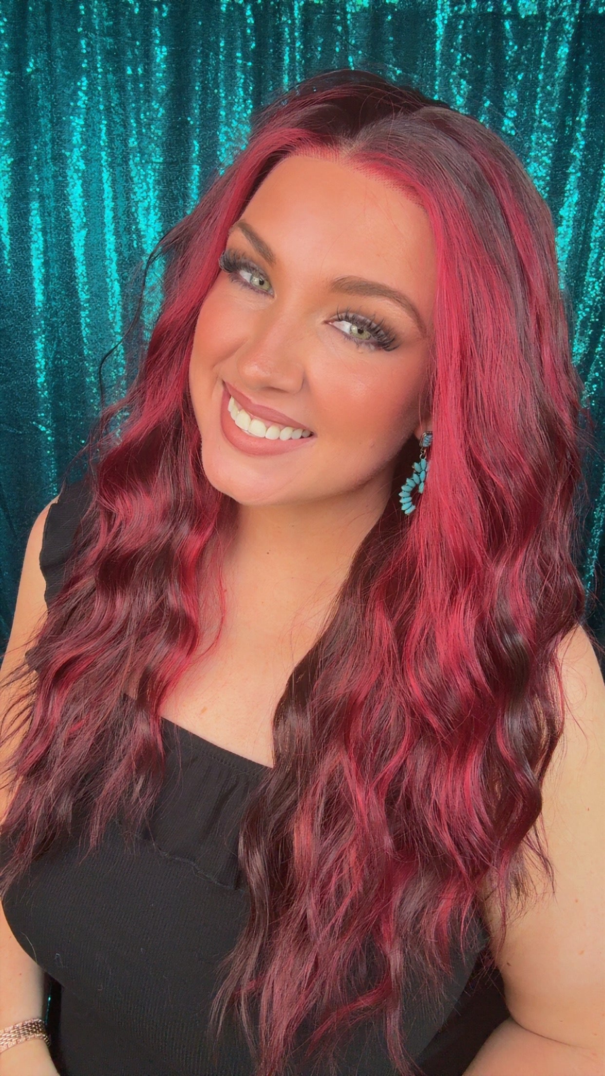 Maddie Cherry Bomb | 13x4 Lace Front | Free Part | 130% density | 26 inches | Standard