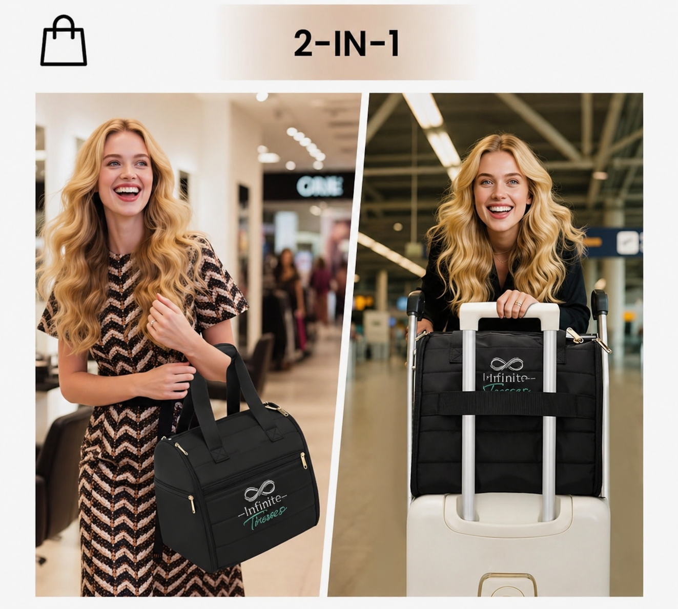 Infinite Tresses Travel Bag with hangar