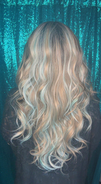 Cadence Turquoise Trail | 13×4 Free Part |Lace Front | 28 Inches | 130% Density |Synthetic Futura Fiber | Standard