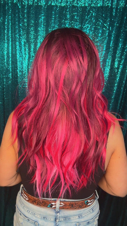 Karma Raspberry Riot | 26 inches | 13 x 4 lace Front | Free Part | 130 density | Standard