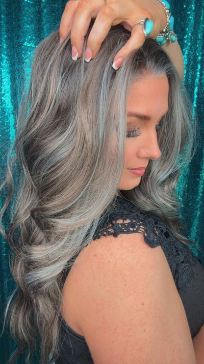 Faith Frosted Latte | 13x4 | Free part Lace Front | 26 in | 130% density | Petite