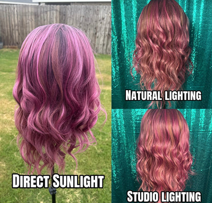 Rosalie Pink Noir | 13x4 Free Part Lace Front | 24 “ | 130% density | Petite