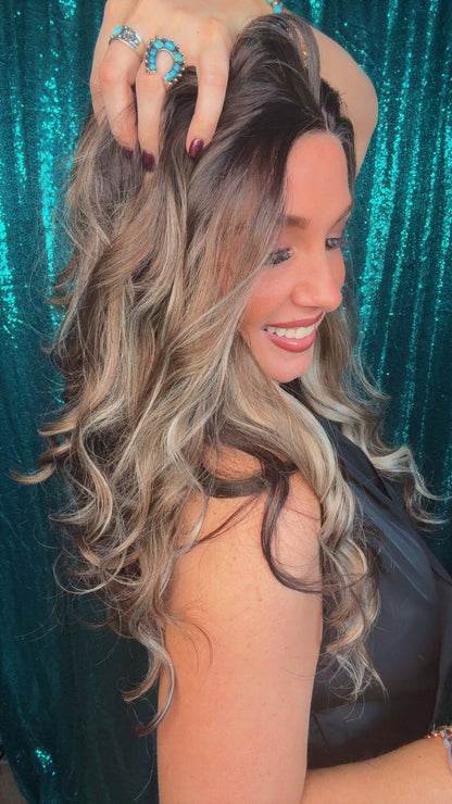 Demi Mocha Champagne | 13×4 Lace Front | 26
Inches | 130% Density | Standard