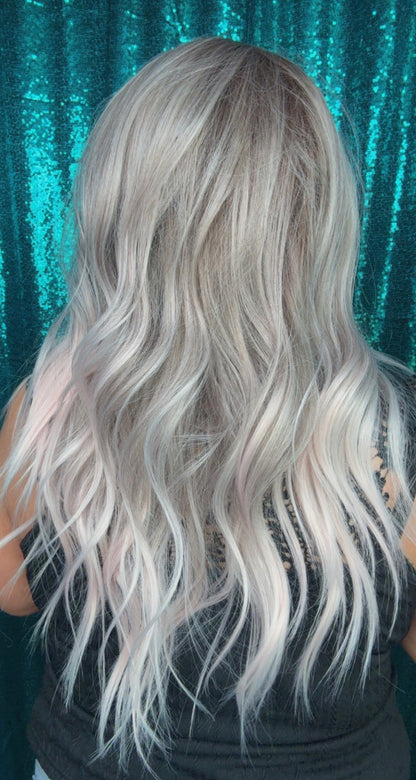 Eloise Petal Frost | 13x4 Free Part | 26 in | 130% density | Standard