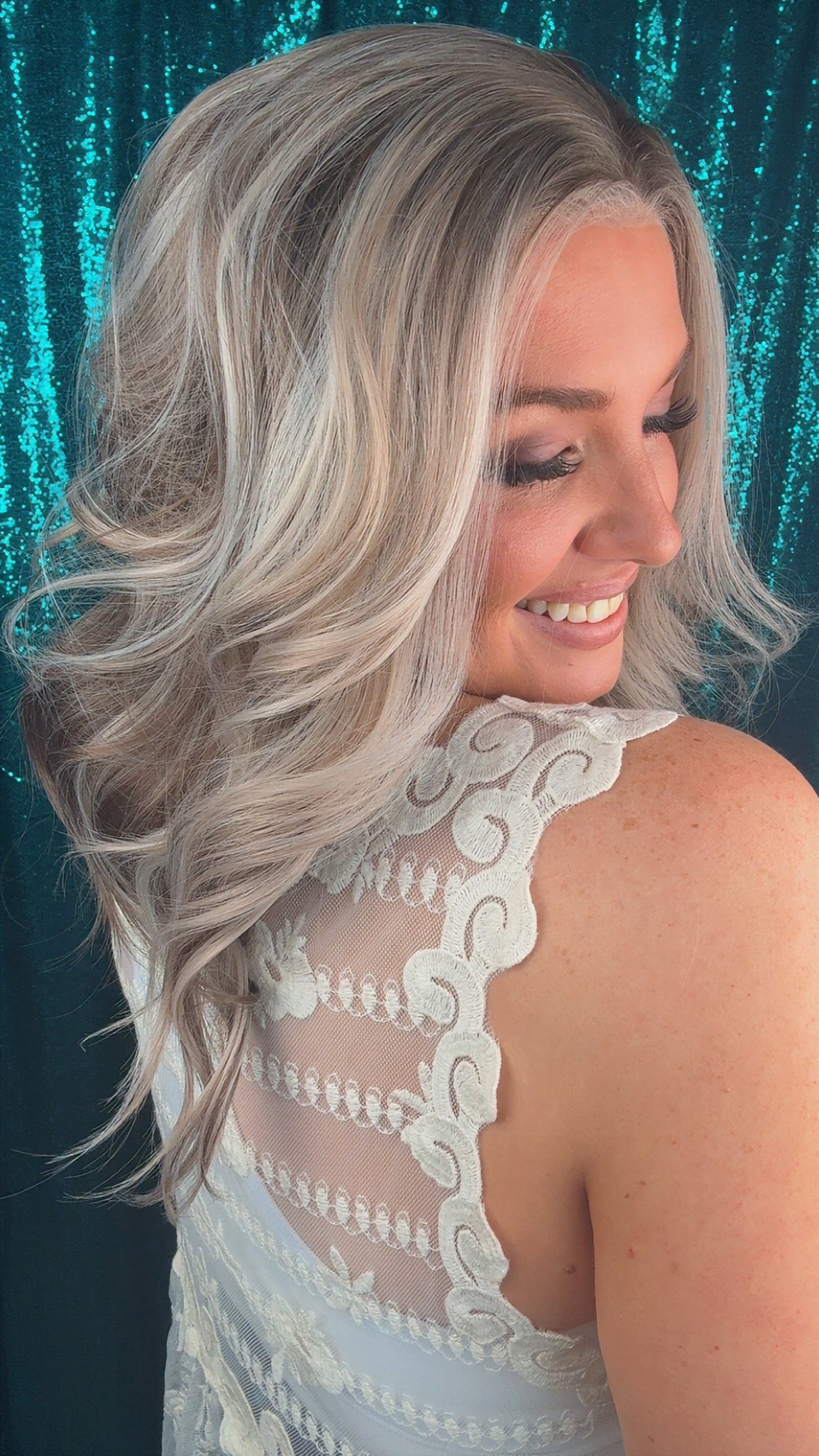 Brighton chiffon Blonde Color Blend | 13x4 Synthetic lace | Free Part | Standard | 18 inches