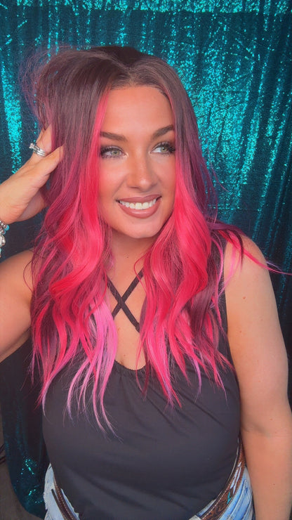 Karma Raspberry Riot | 26 inches | 13 x 4 lace Front | Free Part | 130 density | Standard