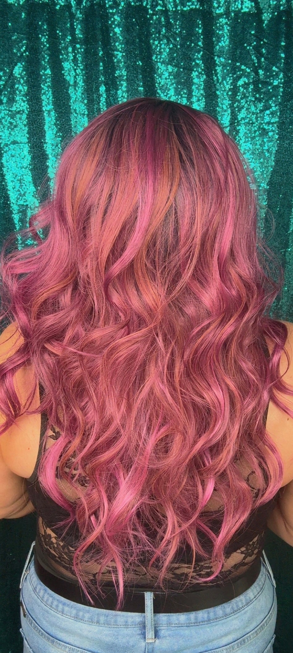 Rosalie Pink Noir | 13x4 Free Part Lace Front | 24 “ | 130% density | Petite