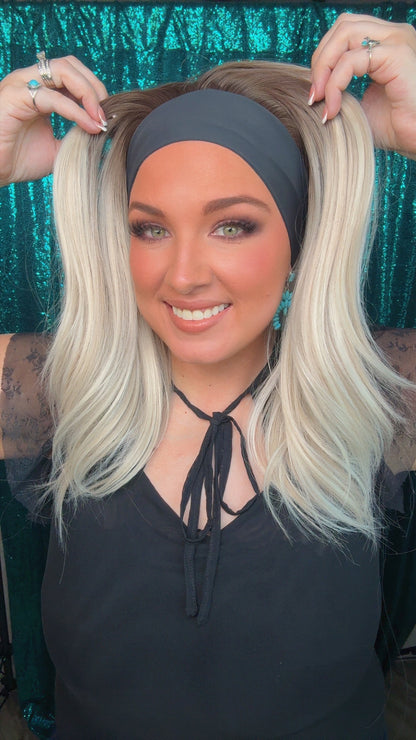 Amelia Summer Blonde Head Band Wig.  |Standard