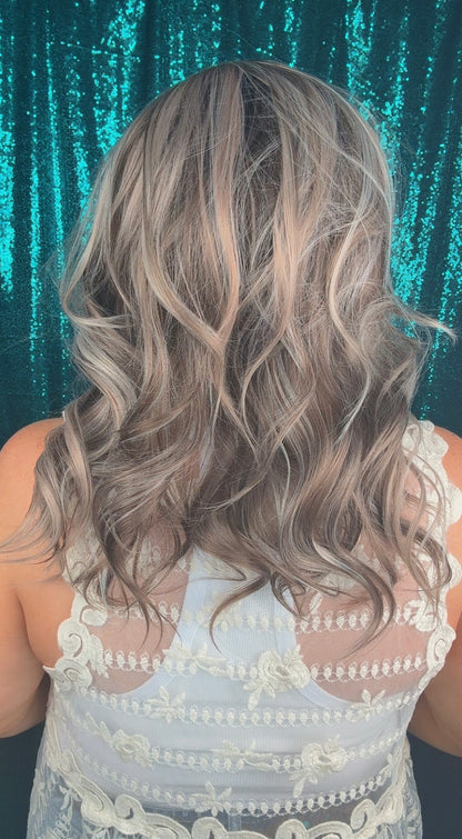 Brighton chiffon Blonde Color Blend | 13x4 Synthetic lace | Free Part | Standard | 18 inches