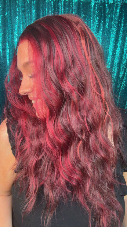 Maddie Cherry Bomb | 13x4 Lace Front | Free Part | 130% density | 26 inches | Standard