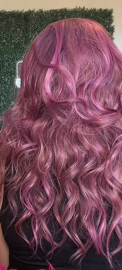 Rosalie Pink Noir | 13x4 Free Part Lace Front | 24 “ | 130% density | Petite