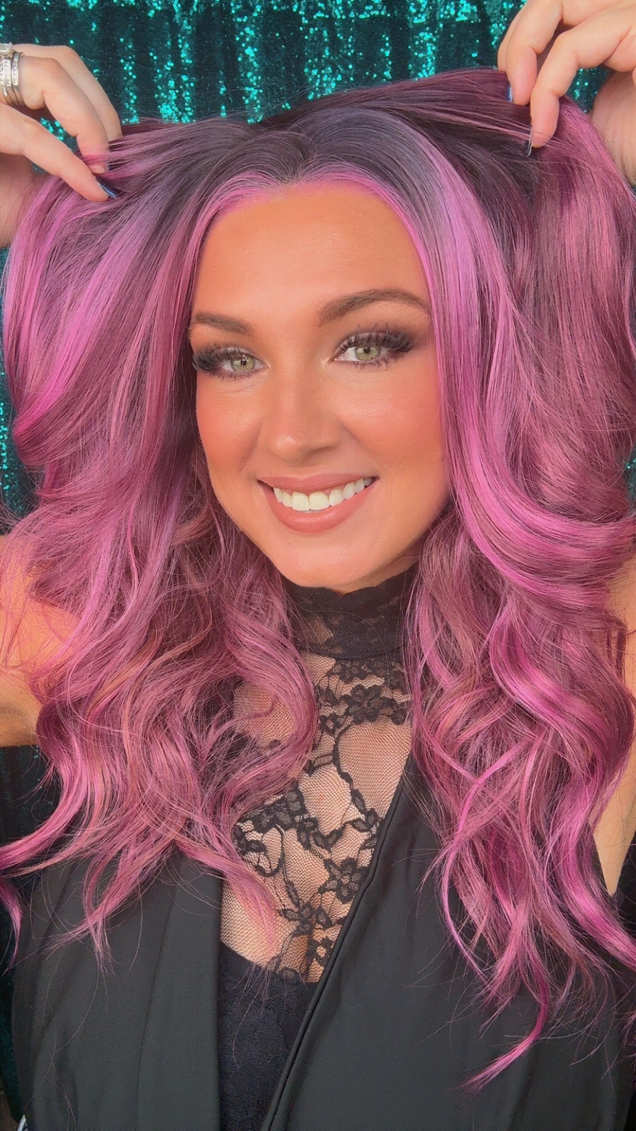 Rosalie Pink Noir | 13x4 Free Part Lace Front | 24 “ | 130% density | Petite
