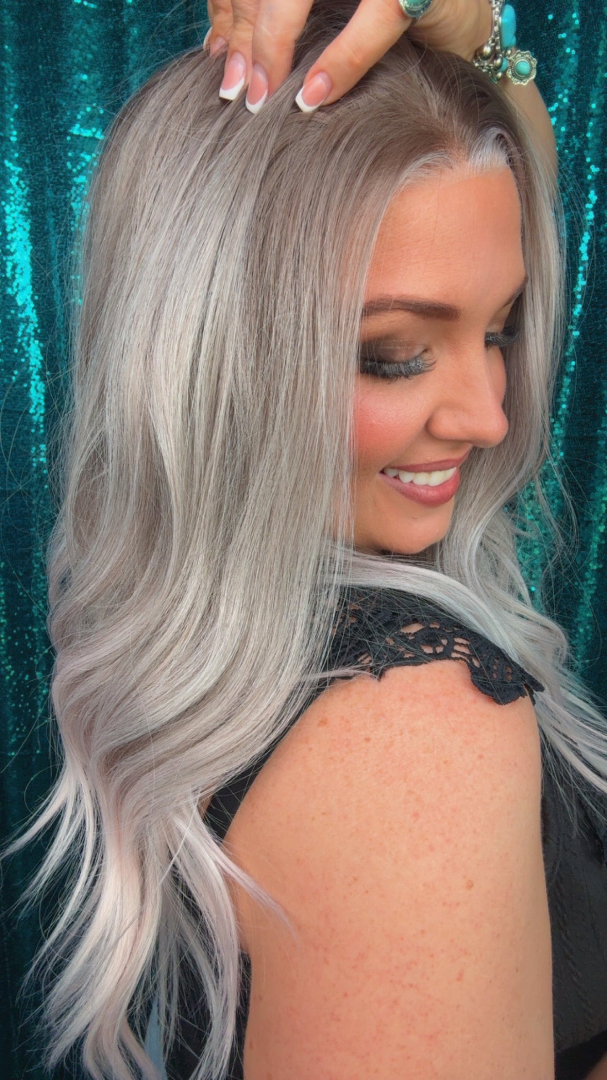 Eloise Petal Frost | 13x4 Free Part | 26 in | 130% density | Standard
