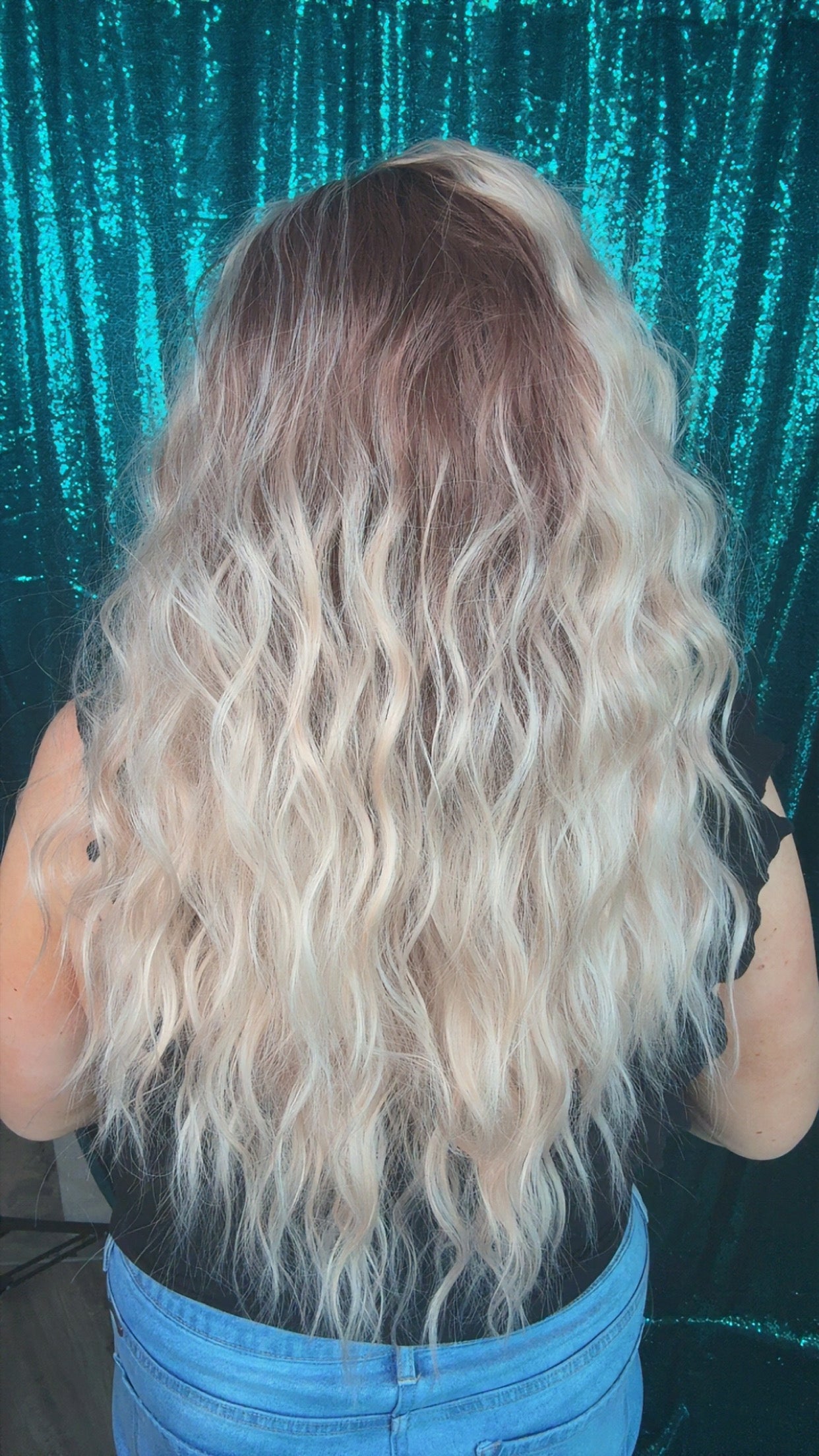 Maddie Apricot Silk | 13x4 Lace Front | Free Part| 130% density | 26 inches | Standard