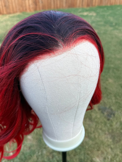 Karma Red Handed (tinsel) | Lace Front | Free Part | 13x4 | 130 density | 22 inches | Petite