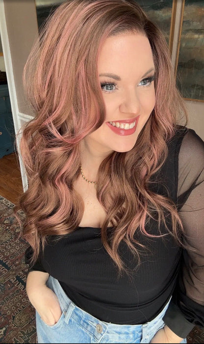 Peyton Pink Velvet Truffle (Standard) Lace Front Wig