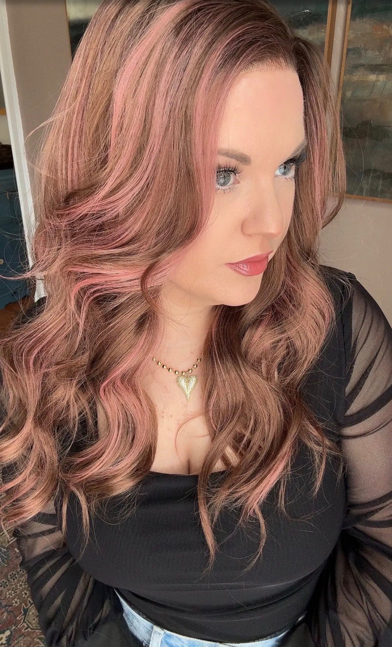 Peyton Pink Velvet Truffle (Standard) Lace Front Wig