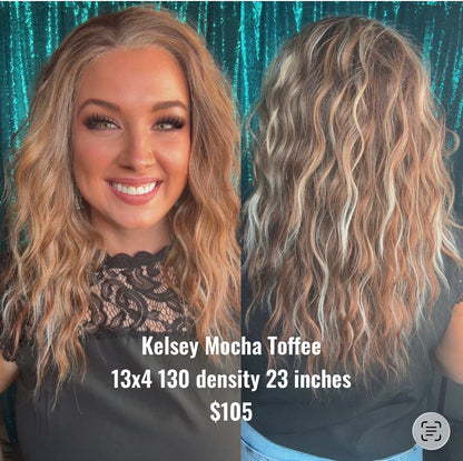 Kelsey Mocha Toffee| 13x4 Lace Front |130% Density | 23 Inches | Standard