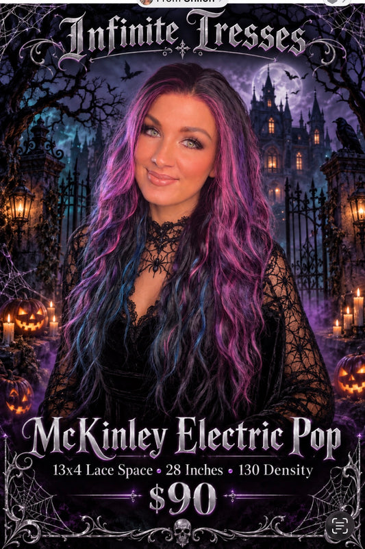 McKinley Electric Pop | 13x4 Free Part | Lace Front | 130% Density | Synthetic Wig | 28 Inches | Large