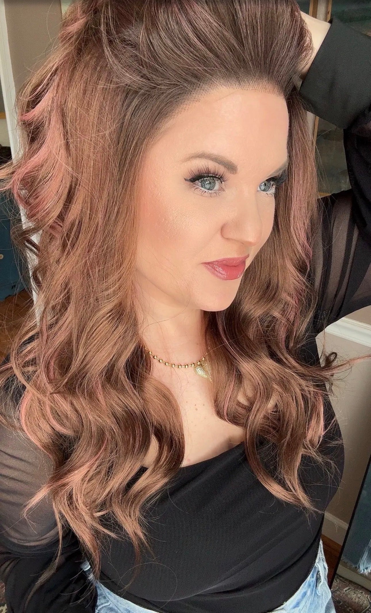 Peyton Pink Velvet Truffle (Standard) Lace Front Wig