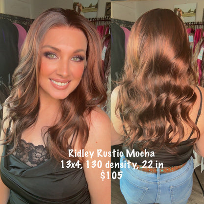 Ridley Rustic Mocha | 13x4 Lace Front | Free part | 130 density | 22 inches | Standard