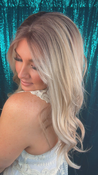 Leah Vanilla Oak |  13x4 free Part Lace | 130 density | 23 inches | Petite