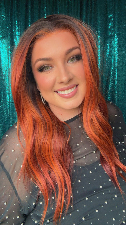 Sedona Sangria Spice (Standard) 13x4 lace Synthetic Wig