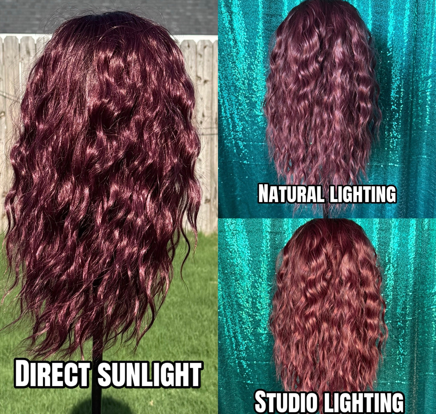 Maddie Velvet Merlot | 13x4 | lace Front | Free Part | 24 inches | Petite