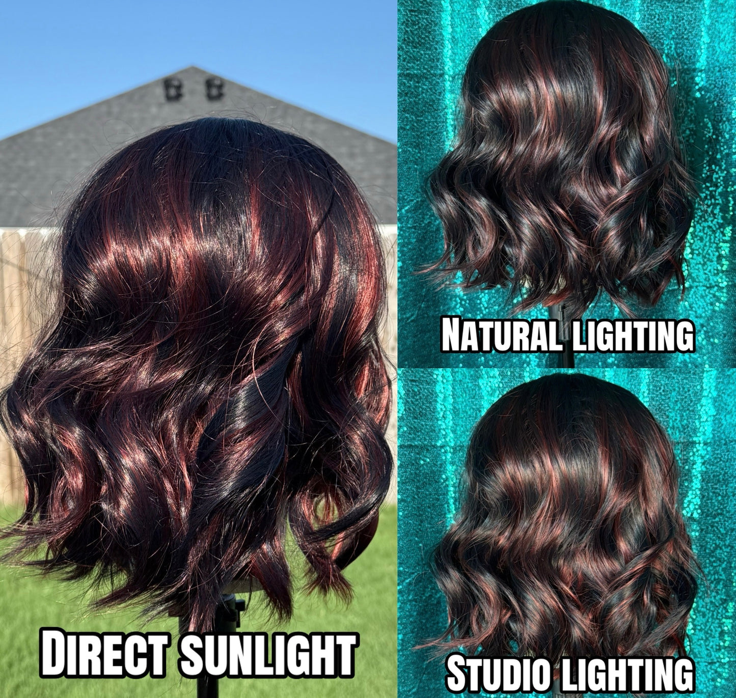 Tessa Midnight Sangria | 13x4 Lace Front | Free Part | 130 % density | Petite
