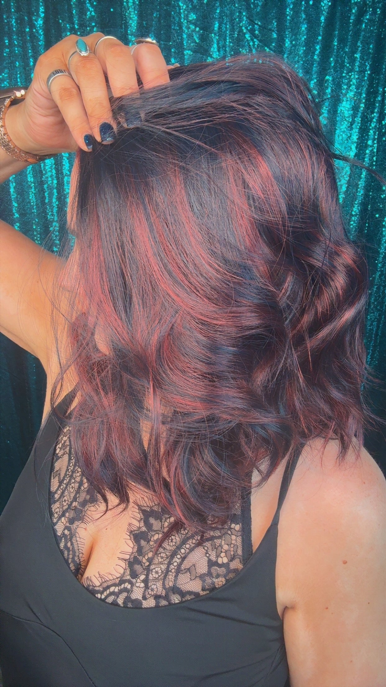 Tessa Midnight Sangria | 13x4 Lace Front | Free Part | 130 % density | Petite