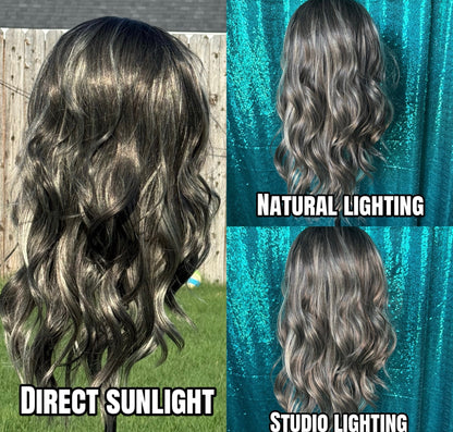 Thelma Silverado Smoke | 13x4 Lace Front | Free Part | 25 inches | 130 density Standard