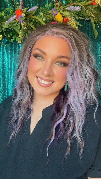 LENNOX Plum Eclipse Standard size Lace Front 13x4 Synthetic Wig