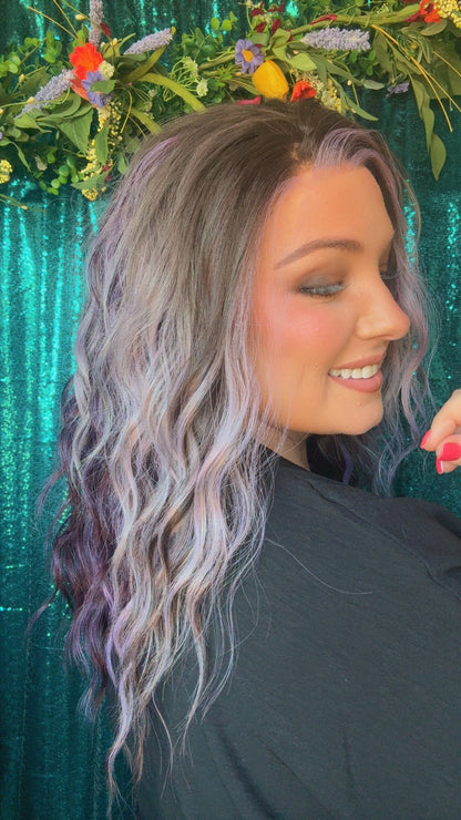 LENNOX Plum Eclipse Standard size Lace Front 13x4 Synthetic Wig