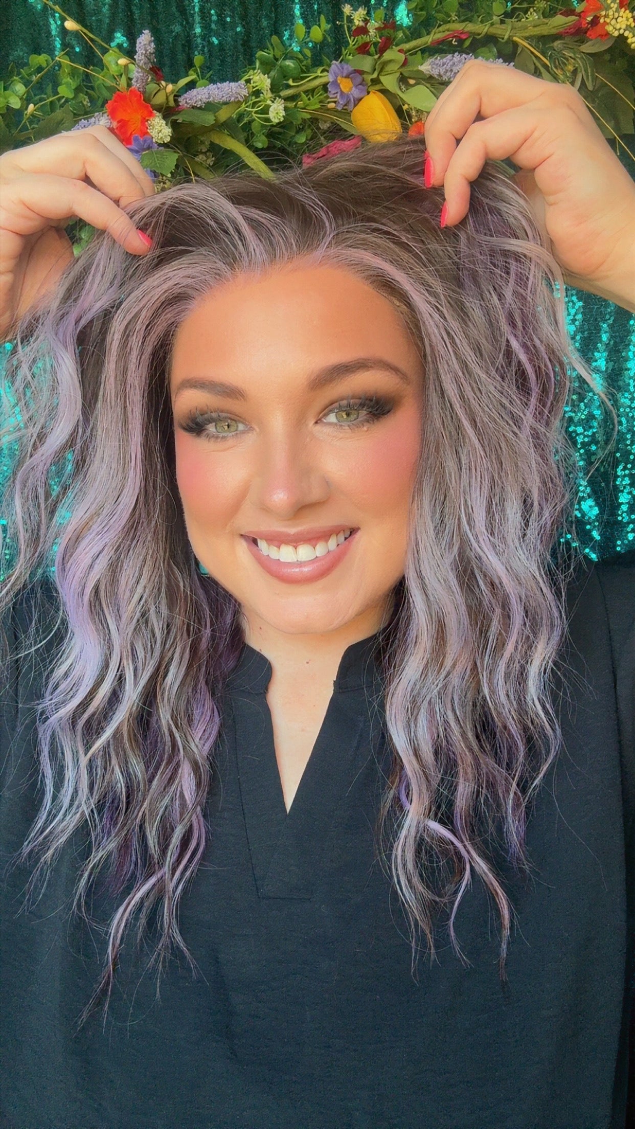 LENNOX Plum Eclipse Standard size Lace Front 13x4 Synthetic Wig