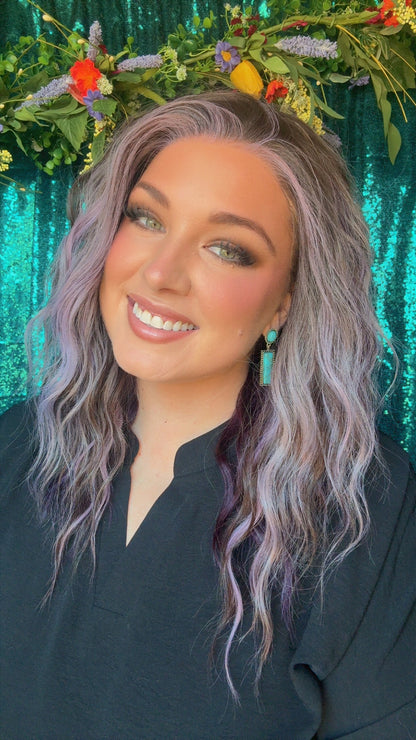 LENNOX Plum Eclipse Standard size Lace Front 13x4 Synthetic Wig